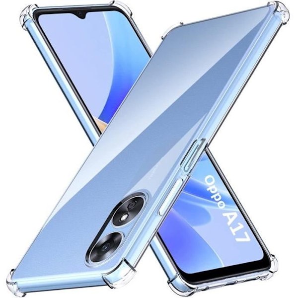 Fodral till Oppo A17 - Stötsäkert Skydd TPU Mjukt Transparent Phonillico®