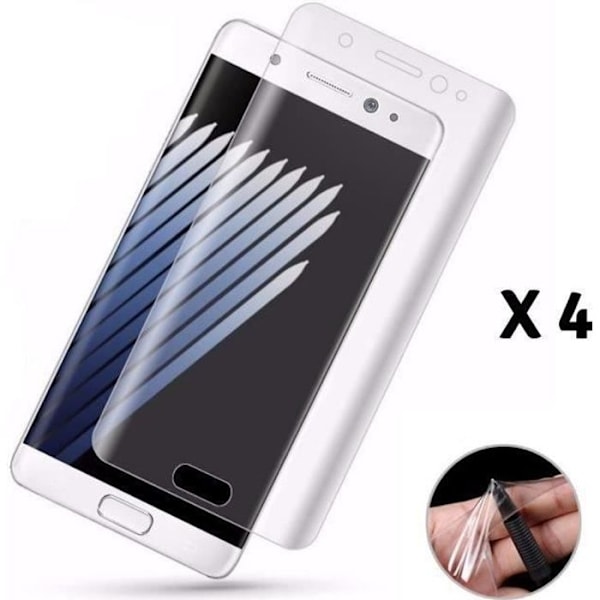 Skärmskydd - Phonillico® - Samsung Galaxy S7 EDGE - Paket med 4 filmer - Premium plast - Repellerande