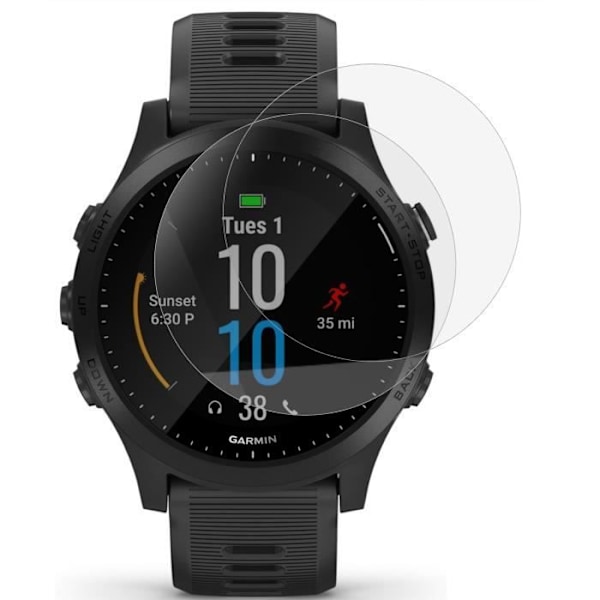 Härdat glas för Garmin Forerunner 945 [Pack om 2] Skärmskydd för klocka, repellent Phonillico® Transparent