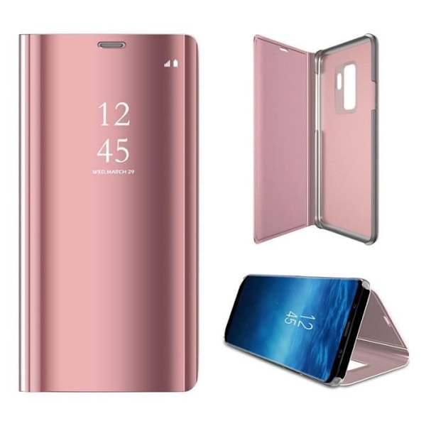 Rosa Spegelflipfodral till Samsung Galaxy A20E - Clear View Skyddande Fodral [Phonillico®]