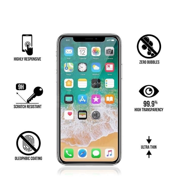 Härdat Glas för Apple iPhone 11 PRO [Pack 2] Ultra Resistenta Skärmskydd [Phonillico®]