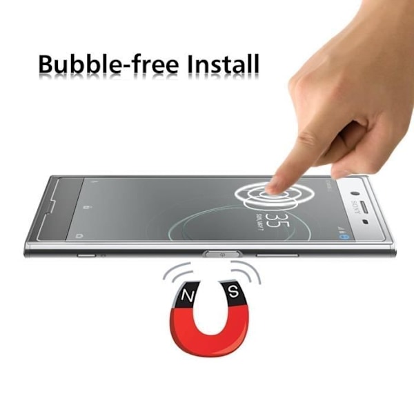 Skärmskyddsfilm - Phonillico - SONY XPERIA XZ PREMIUM - Härdat glas - Repbeständig - Transparent Transparent