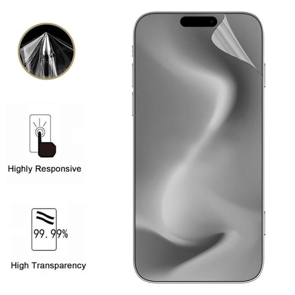 Näytönsuojus - Phonillico - iPhone 16 Pro Max - Pakkaus 2 - Ultra ohut - Naarmunkestävä Transparent