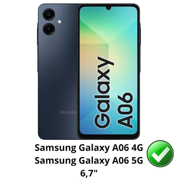 Lujitettu lasi - Phonillico® - Samsung Galaxy A06 - Pakkaus 4 - Naarmuuntumaton - Läpinäkyvä Transparent