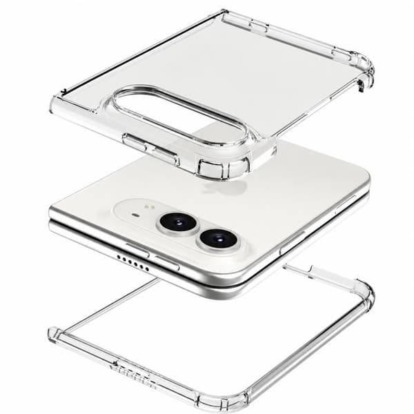 iPhone DUO Cover - Stødabsorberende Beskyttelse Hårdt Silikone Gennemsigtig Phonillico® Transparent
