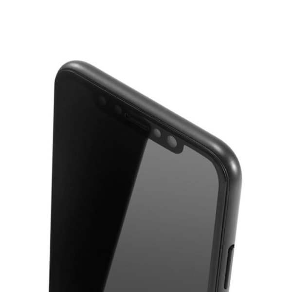 Hærdet Glas - Phonillico® - Kompatibel med Apple iPhone X - Sort Kant - Ultra Modstandsdygtig - Ridsefast Svart