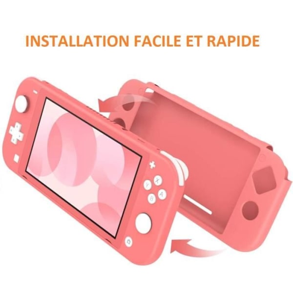 Silikonskal - Phonillico® - Kompatibel med Nintendo Switch Lite - Skydd - Rosa - Unisex Rosa