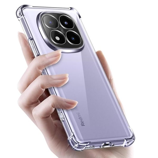 Coque - Phonillico® - Xiaomi Redmi Note 14 PRO PLUS 5G - Stødabsorberende - Fleksibel - Gennemsigtig Transparent