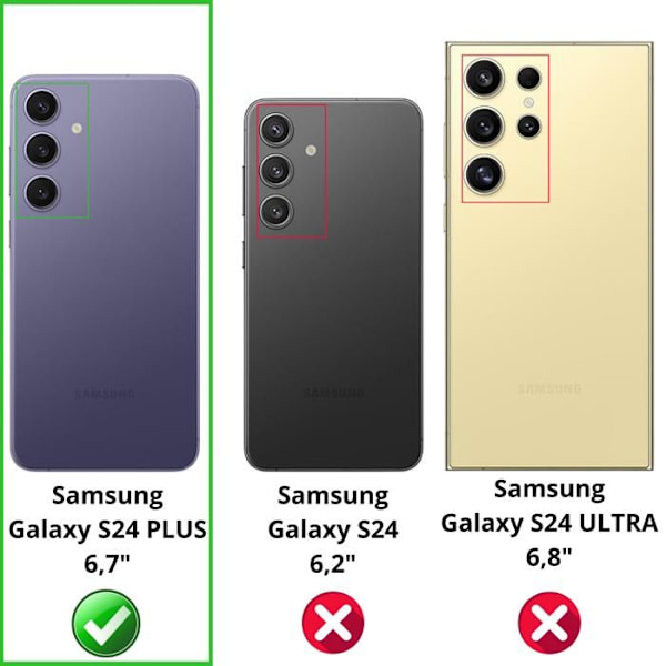 Skyddande film - Phonillico® - Samsung Galaxy S24 PLUS - Paket med 4 - Svart - Antispion Svart