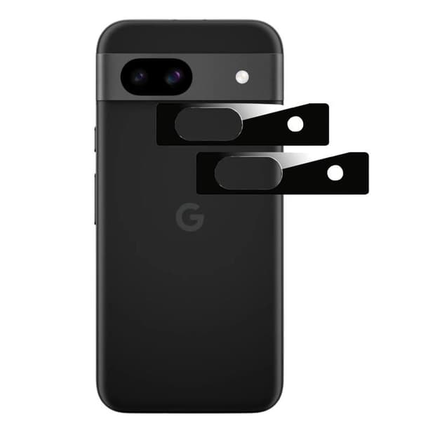 Kamera Suoja - Phonillico - Google Pixel 8a - 2 Kappaletta - Temperoitua Lasia - Musta