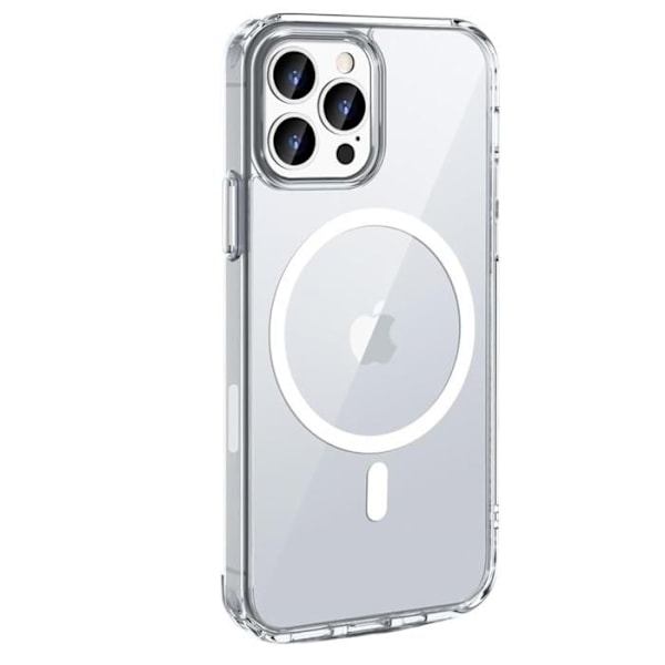 Coque Silikon för iPhone 16 PRO - Transparent silikon med inbyggd magnetisk cirkel Phonillico® Transparent