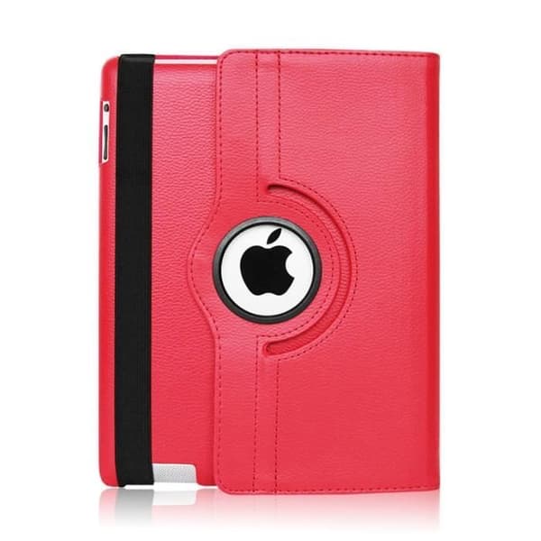 Coque Rotative 360 Rød til Apple iPad 6. generation - 5. generation - Etui Beskyttelse med Elastisk Lukning Phonillico® Röd