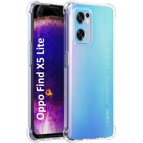 Fodral till Oppo Find X5 LITE - Stötsäkert skydd Mjukt silikon Transparent Phonillico® Transparent