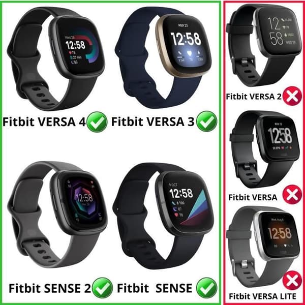 Laddare Kompatibel med Fitbit Versa 4 - Versa 3 - Sense 2 - Sense - USB-kabel 1 meter Adapter för Klocka Phonillico®