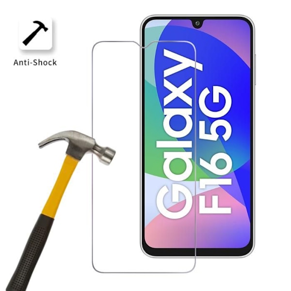 Karkaistu lasi Samsung Galaxy F16 5G:lle [Paketissa 2] Näyttösuojakalvo Phonillico® Transparent