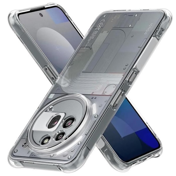 Skydd för Nothing Phone 3a Pro - Phonillico® - Stötsäker - Mjuk - Transparent - Plastik Transparent