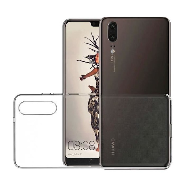 Transparent TPU-gelfodral för HUAWEI P20 - Ultratunt, mjukt silikonskyddande TPU-gelfodral Phonillico® Transparent