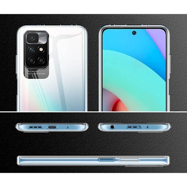 Xiaomi REDMI 10 4G - Silikoni Geeli TPU Läpinäkyvä Pehmeä Ultra Ohut Suojakuori Phonillico® Transparent