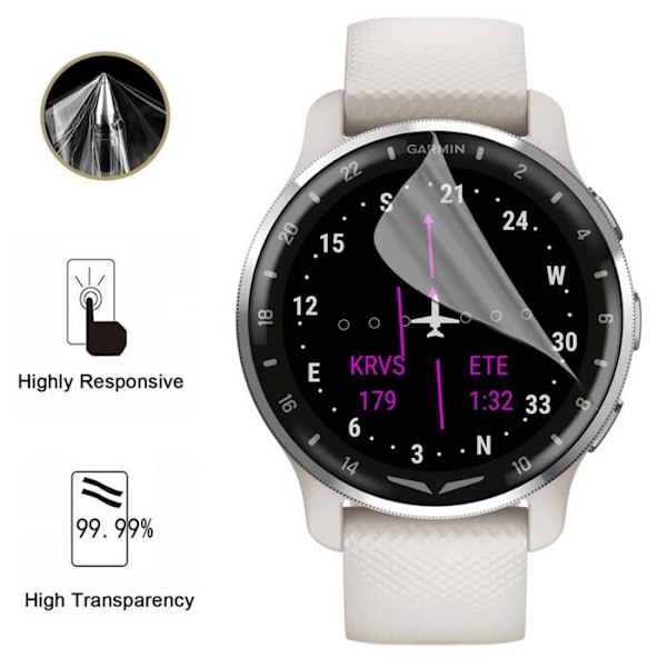Skydd för Garmin D2 Air X10 [Pack 6] Ultra Tun Plastisk Skyddsfilm Phonillico Transparent