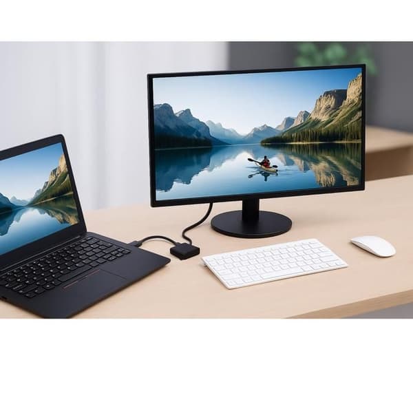 HDMI til VGA-adapter - Sort - 15 cm - Han til Hun - Kompatibel med Computer/TV/Konsol