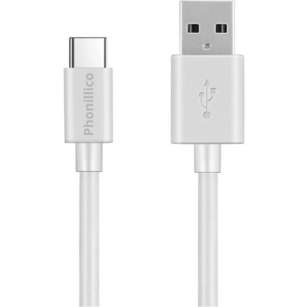 Kabel til HyperX Cloud Buds/Cloud Core/Cloud II/Cloud Orbit/Cloud Stinger 2 - USB-C Kabel Hvid 2 Meter Phonillico Vit