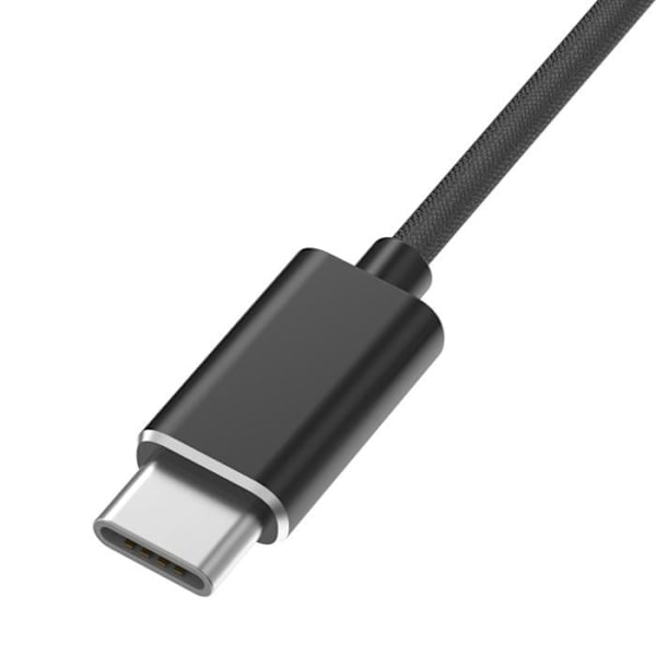 Lot 2 kabler til Alcatel One Touch CHROME/E206/E221/E227/E230/E801/E805/I650 - Mini B/USB-C Sort 1 Meter Phonillico® Svart