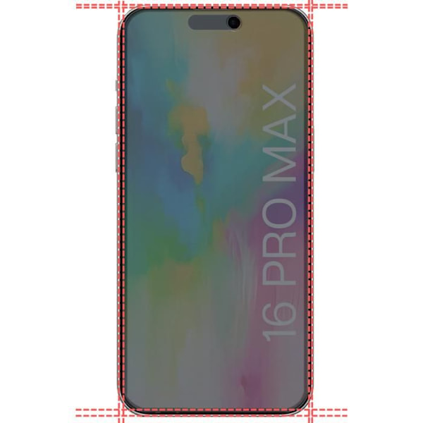 Skärmskydd - Phonillico® - iPhone 16 PRO MAX - Härdat glas - 2-pack - Antispion Svart