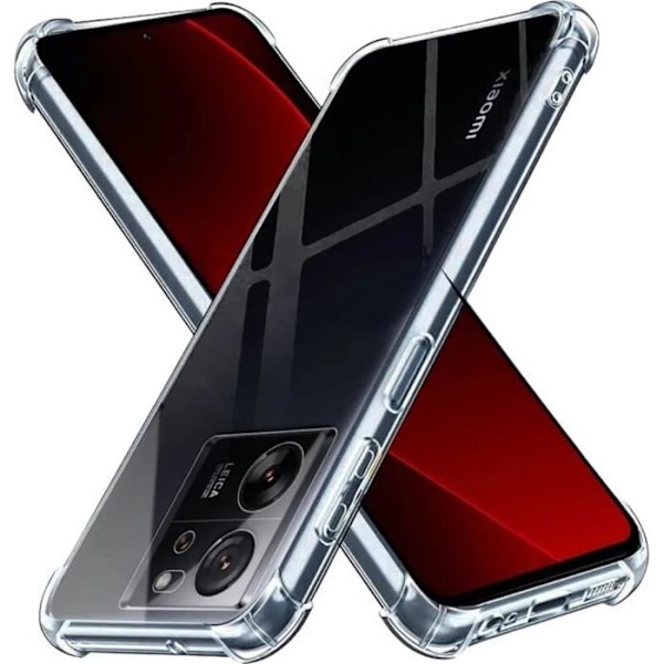 Fodral till Xiaomi 13T/13T PRO - Phonillico® - Stötsäker - Mjuk TPU - Transparent - Förstärkt skydd Transparent