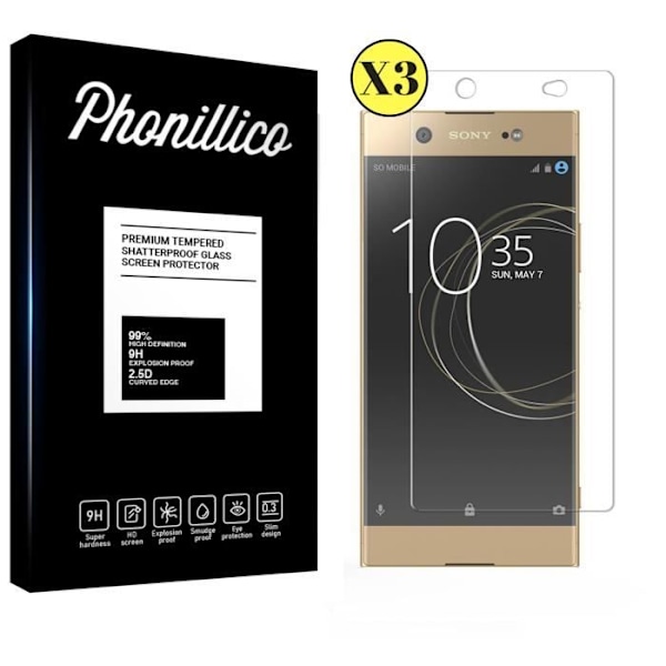 Verre Trempe Sony Xperia XA1 ULTRA - [Paketti 3] Ultra Kestävä Näyttösuojakalvo [Phonillico®]