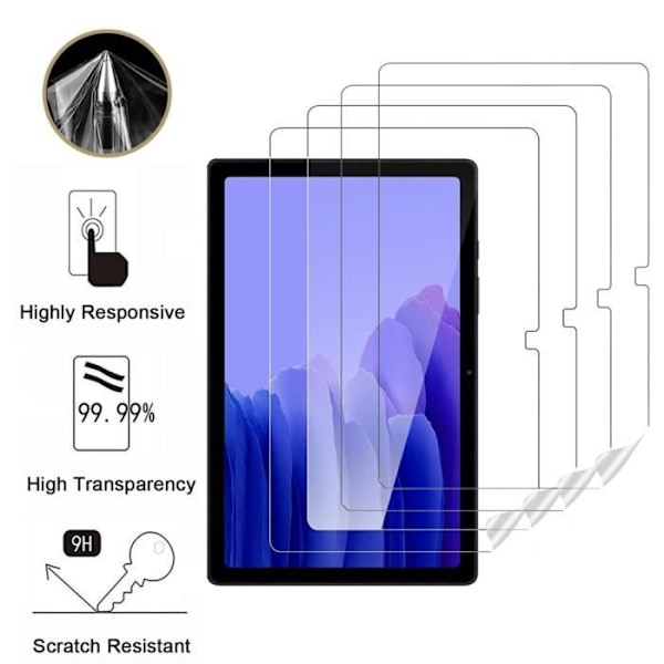 Beskyttelsesfilm i plast til Samsung Galaxy TAB A7 10.4 (2020/2022) [Pakke med 4] Rigid Filmbeskytter Phonillico®