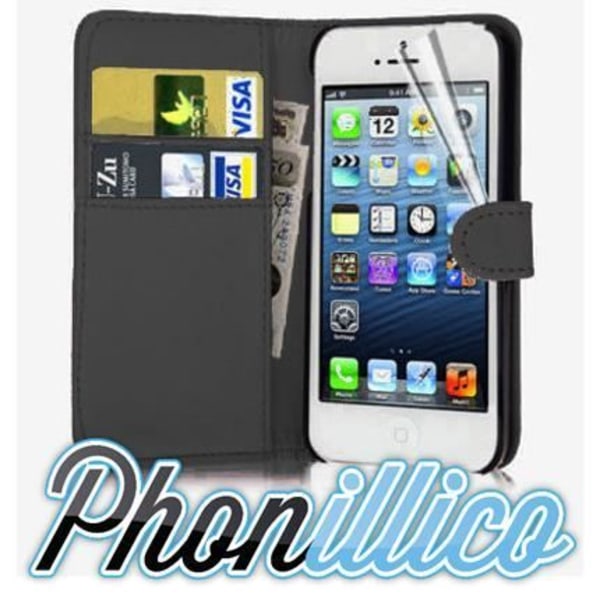 Mustat lompakkokotelo + elokuvan yhteensopiva Apple iPhone 6