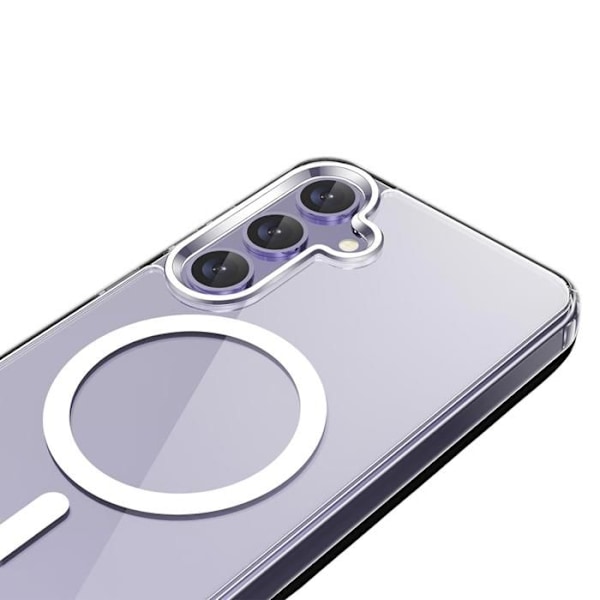 Kuoret - Phonillico® - Samsung Galaxy S24 - Läpinäkyvä silikoni - Pehmeä - Integroitu magneettinen rengas Transparent