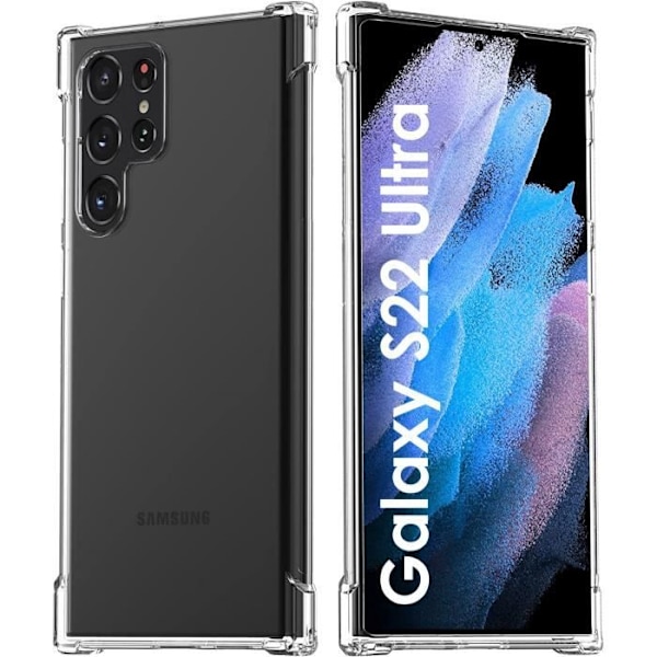 Coque til Samsung S22 ULTRA 5G - Stødabsorberende Beskyttelse Silikone Blød Transparent Phonillico® Transparent