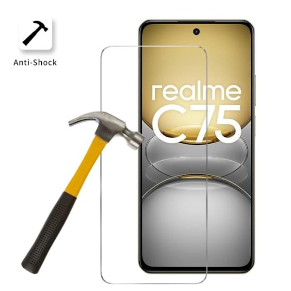 Karkaistu Lasi - Phonillico® - Realme C75 - Pakkaus 2 - Naarmuuntumaton - Näytön suoja Transparent