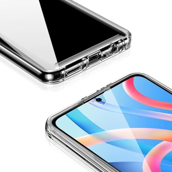 Coque - Phonillico - Xiaomi Redmi Note 11 PRO - 360 Integreret - Transparent - Blød Transparent