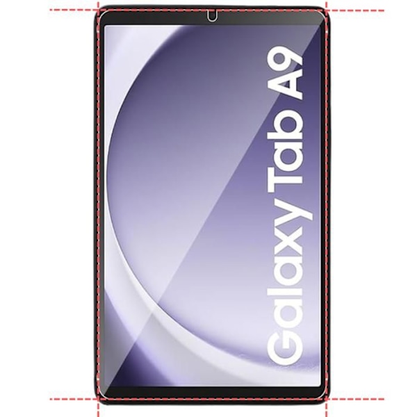 Iskuva suojakuori + 2 karkaistua lasia Samsung Galaxy Tab A9 2023 Phonillico varten Transparent