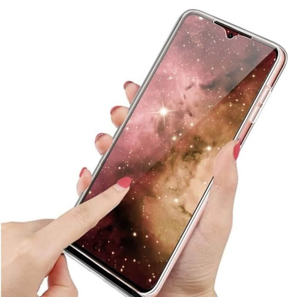 Samsung S21 - Täydellinen silikonikuori, läpinäkyvä, 2-osaa etu ja taka, istuva Phonillico®