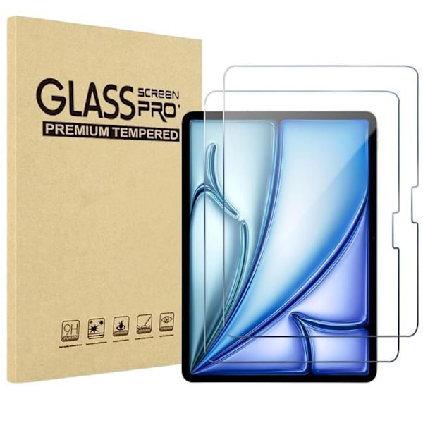 Hærdet Glas - Phonillico - iPad Air 2024 11 tommer M2 - Pakke med 2 - Ridseresistent - Ridsefast glas