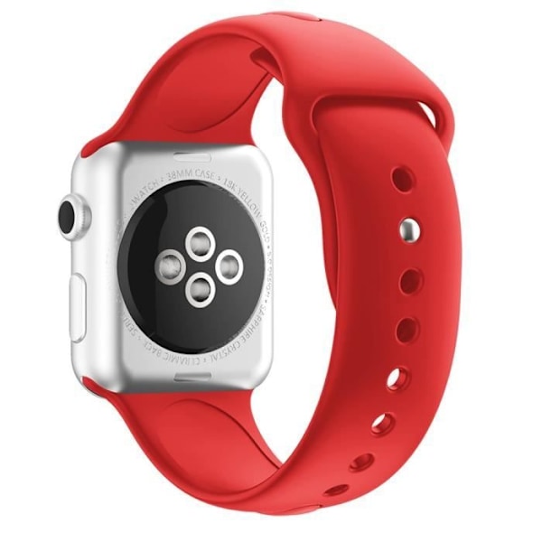 [Yhteensopiva Apple iWatch 40 mm] Hihna Silikoni Punainen Pehmeä Koko S-M Urheilu Unisex Vaihtomalli Kello