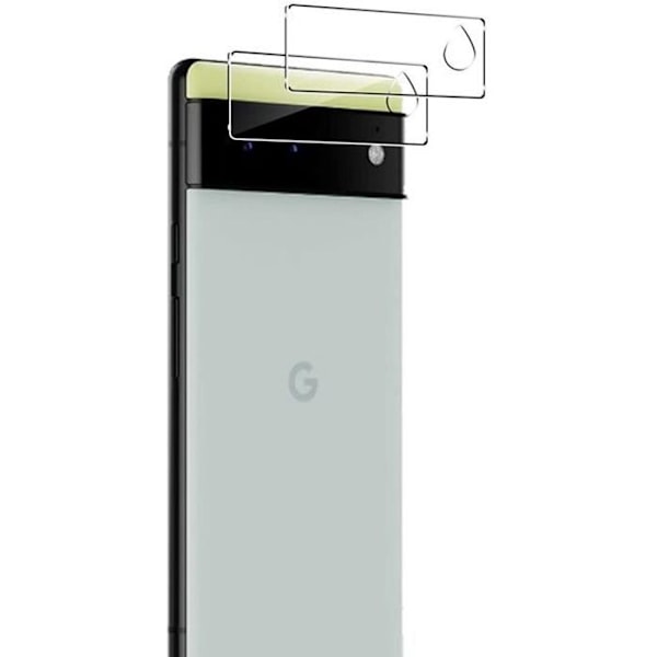 Skyddskamera för Google Pixel 6 [2-pack] Tempererat glas bakre kameraskydd Phonillico® Transparent