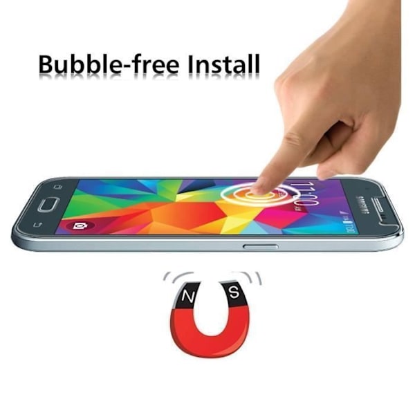 Hærdet glas til Samsung Galaxy CORE PRIME - [Pakke 2] Ultra modstandskraftig skærmbeskytter [Phonillico®]