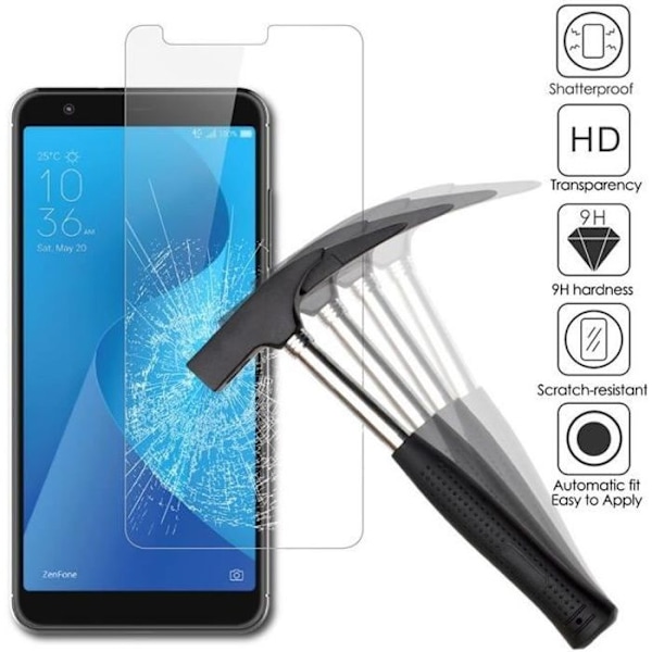 Film til beskyttelse af skærm - Phonillico® - ASUS ZENFONE MAX PLUS M1 - Tempereret glas - Ultra modstandsdygtig - 5,7"