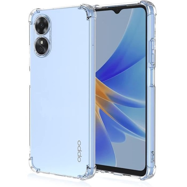 Fodral till Oppo A17 - Stötsäkert Skydd TPU Mjukt Transparent Phonillico®