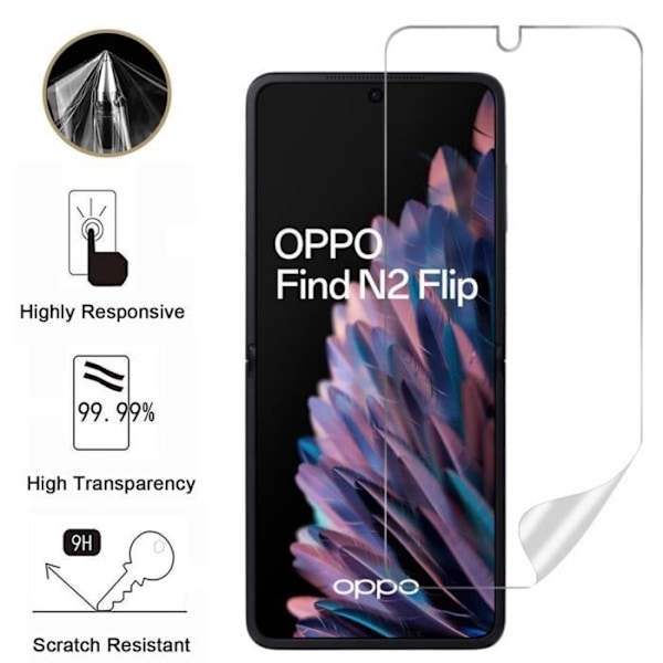 Coque Oppo Find N2 Flip ja 2 Suojakalvoa Muovia Phonillico®