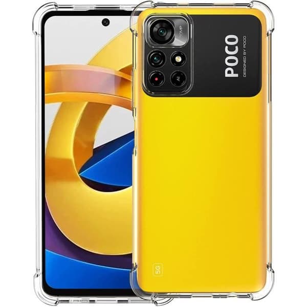 Coque til Xiaomi POCO M4 PRO 5G - Stødabsorberende Beskyttelse i Blødt Transparent Silikone Phonillico® Transparent