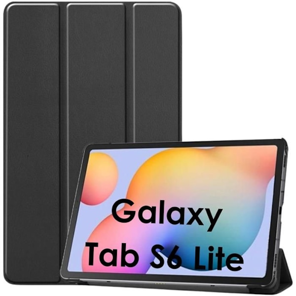 Cover til Samsung Galaxy Tab S6 Lite 2020 2022 2024 - Sort etui med fuld beskyttelse og flere positioner Phonillico Svart