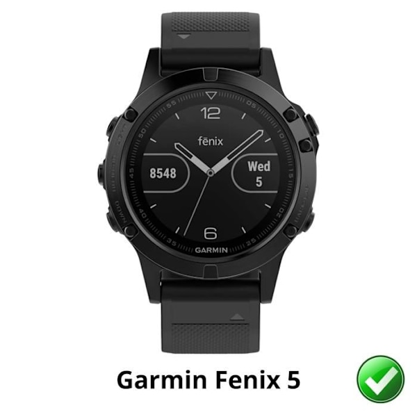 Garmin Fenix 5:n näytön suojus [Pakkaus 6] Kestävä ultraohut muovinen suojakalvo Phonillico Transparent