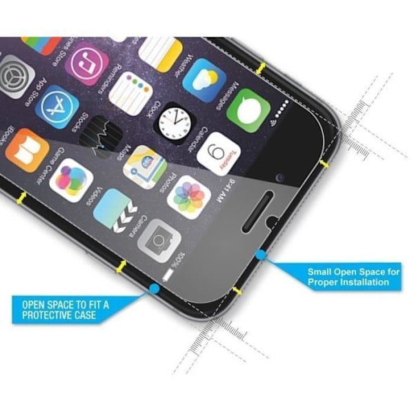 Karkaistu lasi Apple iPhone 6 PLUS - 6S PLUS - Ultra kestävä naarmuuntumaton läpinäkyvä näyttösuoja Phonillico®