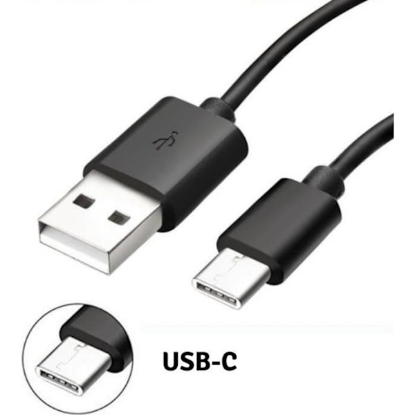 [Kompatibel Samsung Galaxy NOTE 8 - NOTE 9] Kabeltype USB-C Oplader Sort Micro USB 1 Meter [Phonillico®]