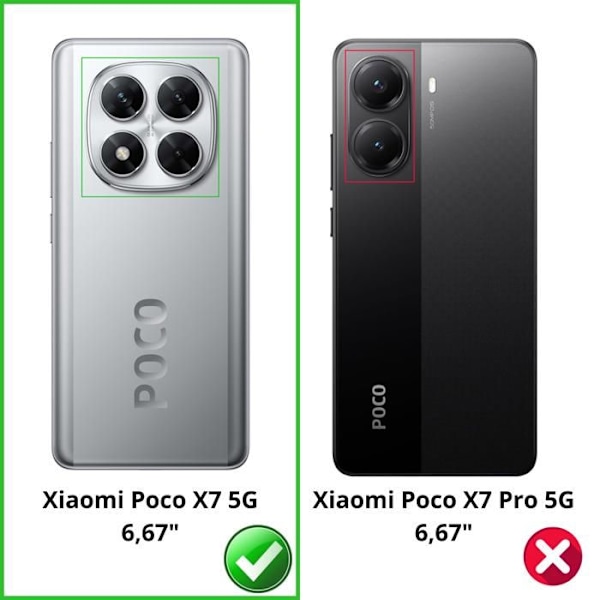 Iskunkestävä kuori - Phonillico - Xiaomi Poco X7 5G - Pehmeä - Läpinäkyvä - 2 Lasi Temperoitua Transparent